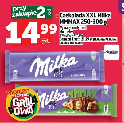 Czekolada XXL Milka MMMAX promocja w TOPAZ
