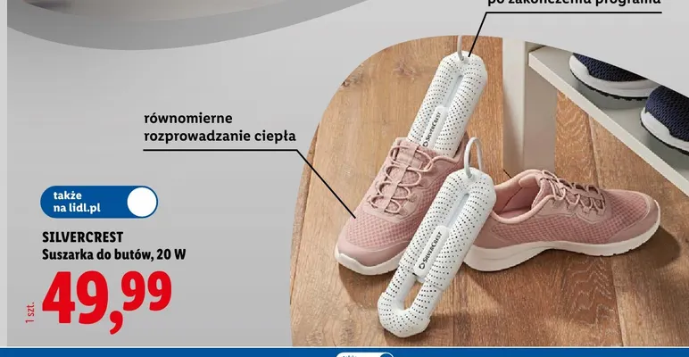 Suszarka do butów Silvercrest 20W promocja w Lidl