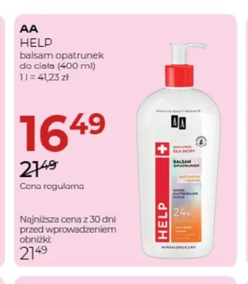 Balsam opatrunek do ciała Help AA promocja w Drogerie Jawa