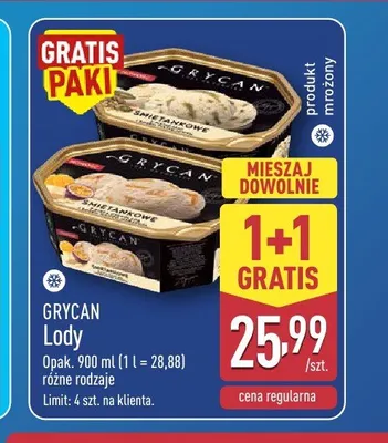 Lody Grycan promocja w Aldi