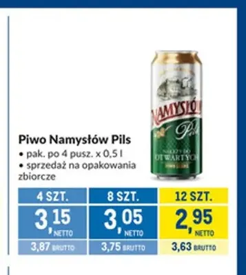 Piwo Namysłów Pils promocja w Makro