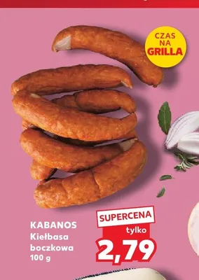 Kiełbasa boczkowa Kabanos promocja w Kaufland