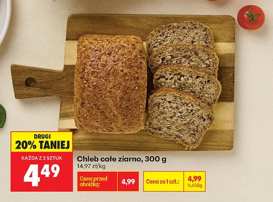 Chleb całe ziarno promocja w Biedronka