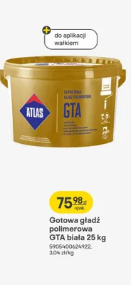 Gotowa gładź polimerowa biała 25kg promocja w Castorama