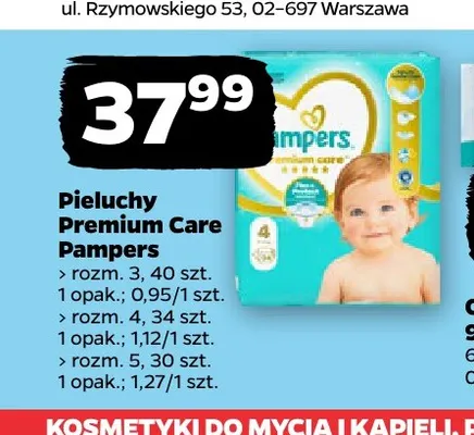 Pieluchy Premium Care rozm. 3 Pampers promocja w Netto