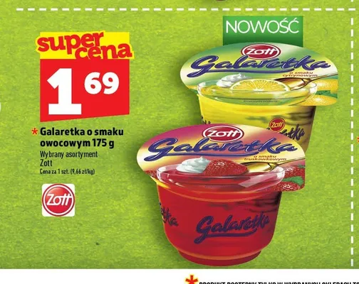 Galaretka o smaku cytrynowym Zott Galaretka promocja w TOPAZ