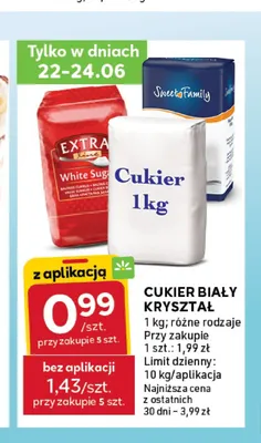 Cukier biały kryształ Sweet Family promocja w Stokrotka