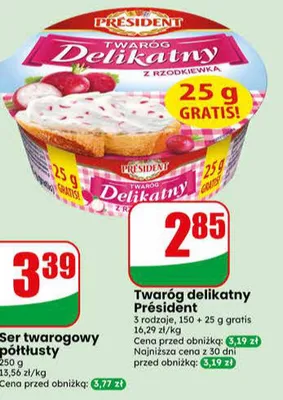 Twaróg delikatny Président promocja w Dino