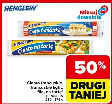 Ciasto francuskie, francuskie light, filo, na tartę 250-375g promocja w Carrefour Market