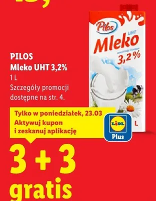 Mleko UHT 3,2% promocja w Lidl