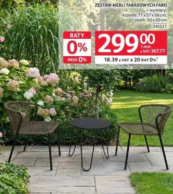 Zestaw mebli tarasowych Faro promocja w Selgros