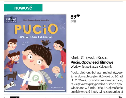 Książka Pucio. Opowieści filmowe Marta Galewska-Kustra promocja w Empik