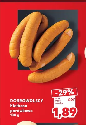 Kiełbasa parówkowa Dobrowolscy promocja w Kaufland