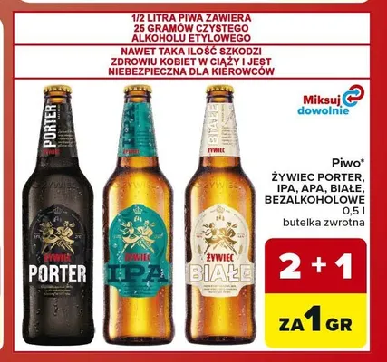 Piwo Żywiec Białe promocja w Carrefour Market