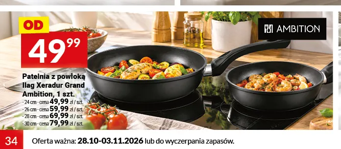 Patelnia z powłoką Ilag Xeradur Grand 30 cm Ambition promocja w Twój Market