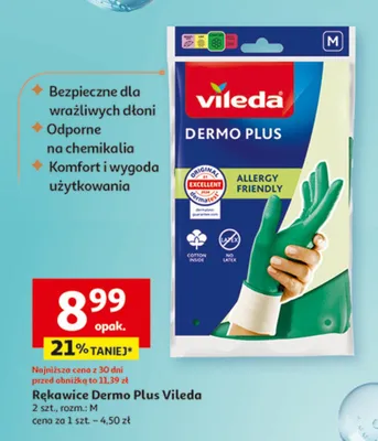Rękawice Dermo Plus 2 szt. rozm. M promocja w Auchan