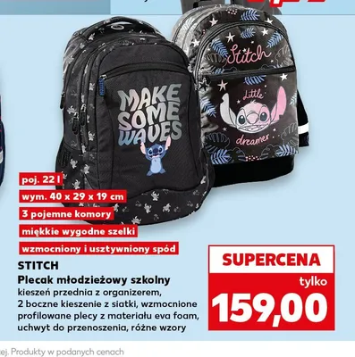 Plecak młodzieżowy szkolny Stitch promocja w BACK TO SCHOOL