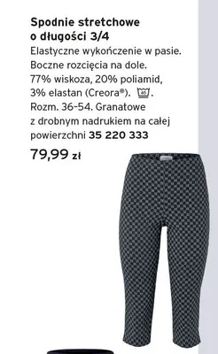 Spodnie stretchowe o długości 3/4 Tchibo promocja w Tchibo