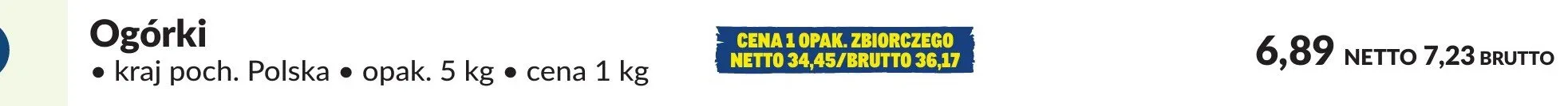 Ogórki promocja w Makro