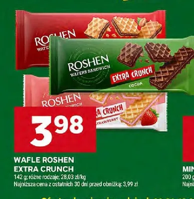 Wafle Roshen Extra Crunch promocja w Stokrotka