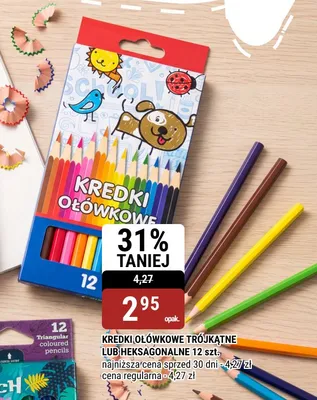 Kredki ołówkowe trójkątne promocja w bi1