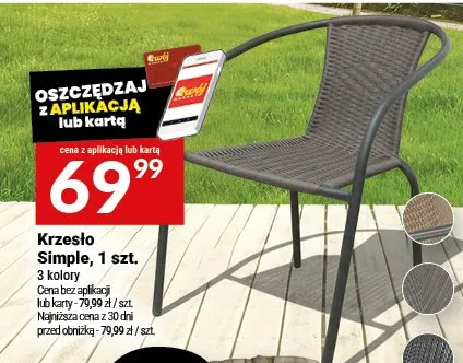 Krzesło ogrodowe Simple promocja w Twój Market