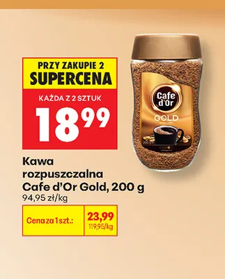 Kawa rozpuszczalna Cafe d'Or Gold promocja w Biedronka