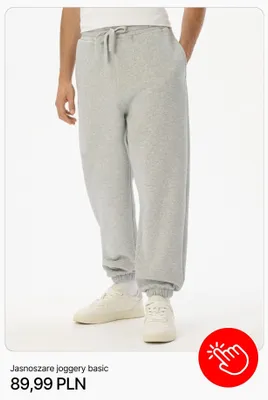 Spodnie dresowe joggery basic Cropp promocja w Cropp