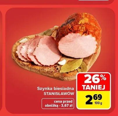 Szynka biesiadna Stanisławów promocja w Carrefour Market