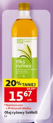 Olej ryżowy SoWell promocja w Auchan