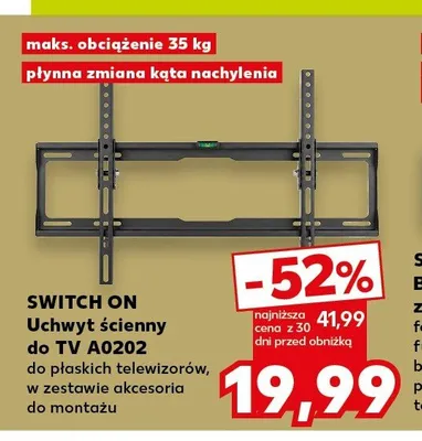 Uchwyt ścienny do TV Switch On A0202 promocja w Kaufland