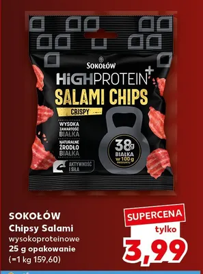 Chipsy salami wysokoproteinowe Sokołów promocja w Kaufland