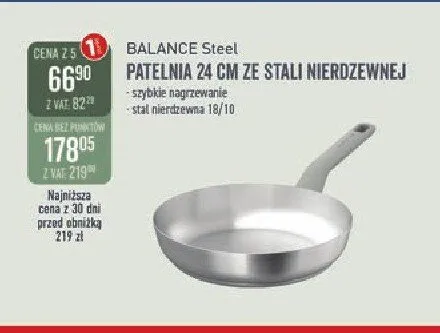 Patelnia ze stali nierdzewnej BergHOFF BALANCE Steel promocja w Selgros