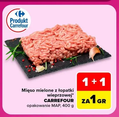 Mięso mielone z łopatki wieprzowej Carrefour promocja w Carrefour Market
