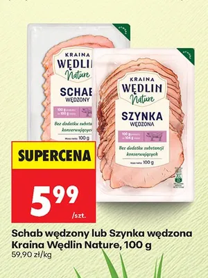 Schab wędzony Kraina Wędlin Nature promocja w Biedronka