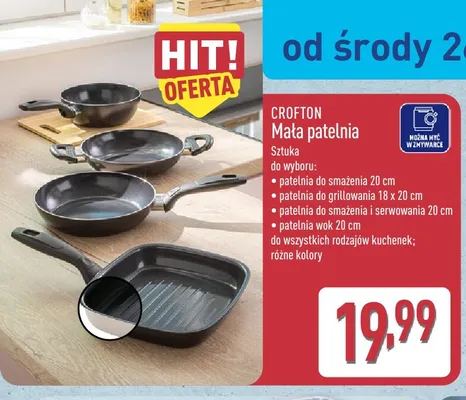 Patelnia wok Crofton 20 cm promocja w Aldi