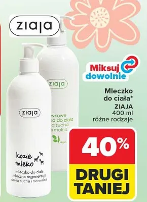 Mleczko do ciała różne rodzaje promocja w Carrefour