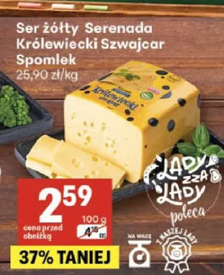 Ser żółty Szwajcar Spomlek promocja w Delikatesy Centrum