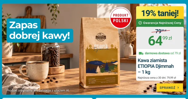 Kawa ziarnista Etiopia Djimmah Beskidzka Palarnia Kawy promocja w ERLI