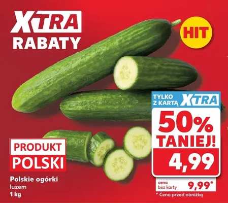 Ogórki luzem polskie promocja w Kaufland