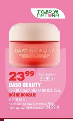 Regenerująca maska do ust Daso Beauty promocja w Drogerie Natura