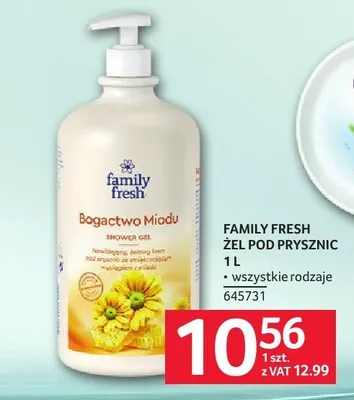 Żel pod prysznic Family Fresh Bogactwo Miodu promocja w Selgros