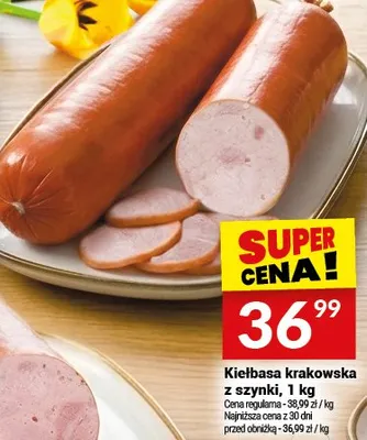 Kiełbasa krakowska z szynki promocja w Twój Market