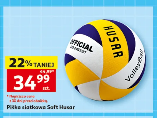 Piłka siatkowa Soft Husar promocja w Auchan