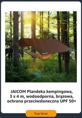 Plandeka kempingowa JAICOM 3x4 m promocja w Amazon