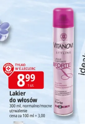 Lakier do włosów Vitanovea Forte normalne/mocne utrwalenie promocja w Leclerc