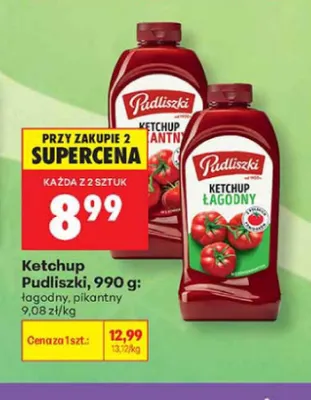 Ketchup łagodny Pudliszki promocja w Biedronka