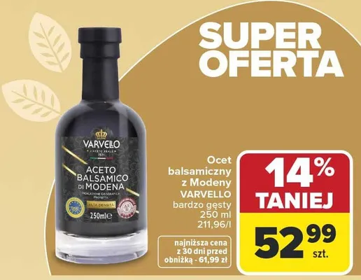 Ocet balsamiczny z Modeny bardzo gęsty promocja w Carrefour