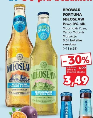 Piwo bezalkoholowe Miłosław Yerba Mate & Marakuja promocja w Kaufland