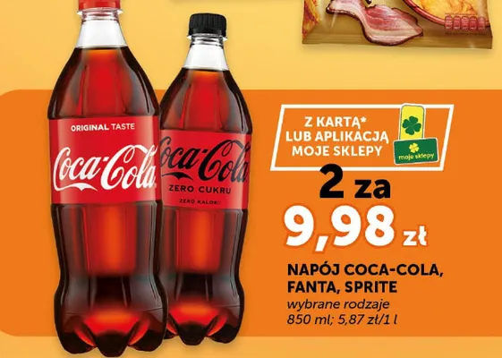 Napój Coca-Cola, Fanta, Sprite wybrane rodzaje promocja w Groszek